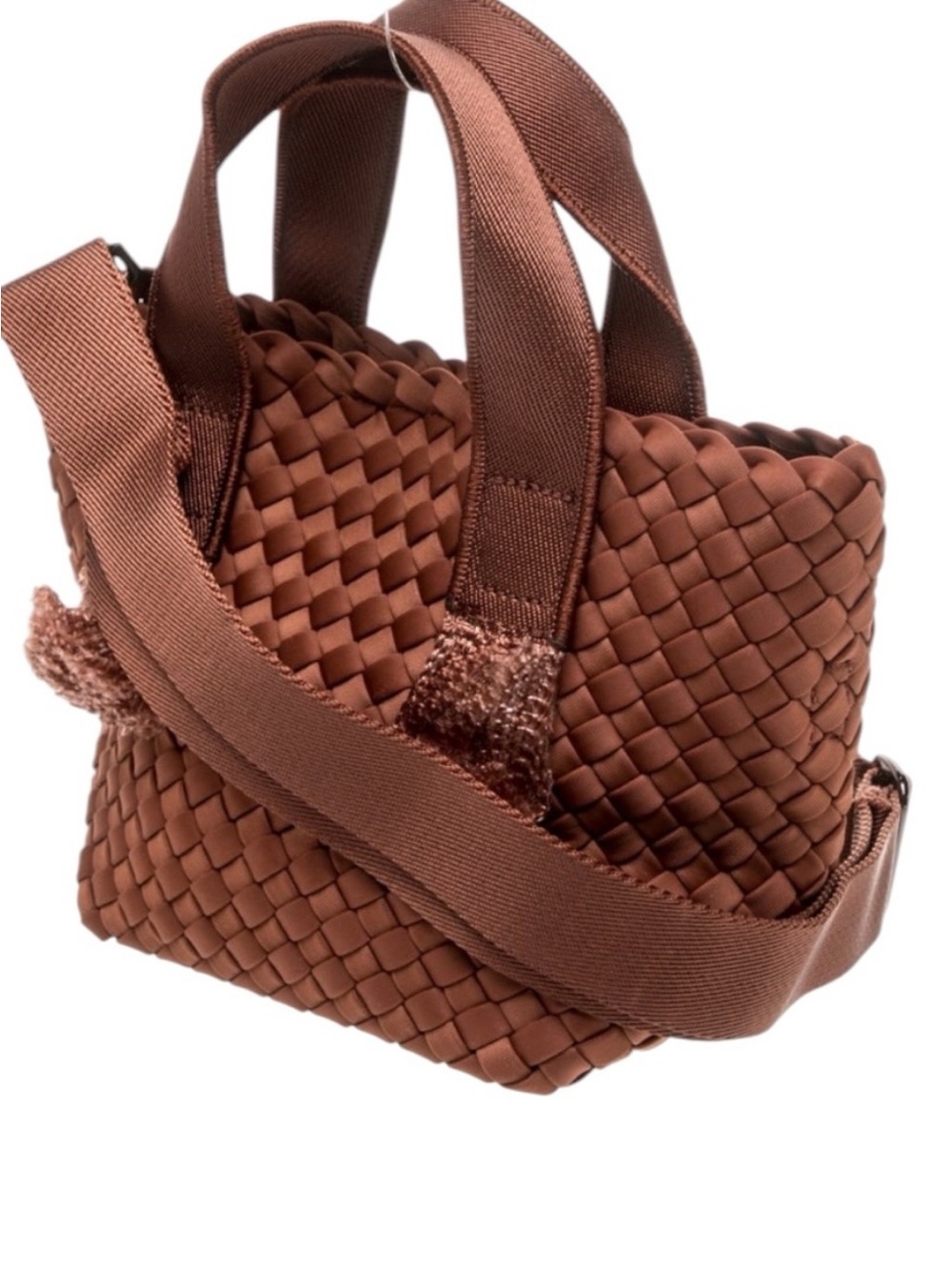 NWT Naghedi St Barths Petit Woven Tote Bag Rust